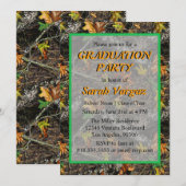 Uitnodiging Camo Graduation Party (Voorkant / Achterkant)