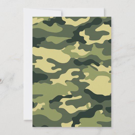 Uitnodiging Camouflage Birthday (Achterkant)