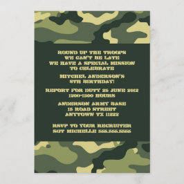 Uitnodiging Camouflage Birthday