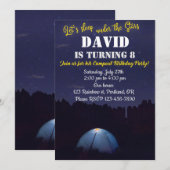 Uitnodiging Camp out Out party (Voorkant / Achterkant)