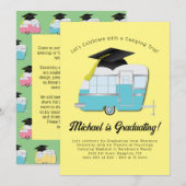 Uitnodiging Camping Camper Graduation Party (Voorkant / Achterkant)