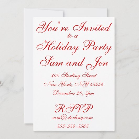 Uitnodiging Candy Cane Bouquet Party (Achterkant)