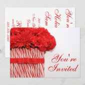 Uitnodiging Candy Cane Bouquet Party (Voorkant / Achterkant)
