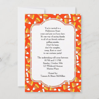 Uitnodiging Candy Corn Halloween Party