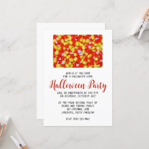 Uitnodiging Candy Corn Halloween Party