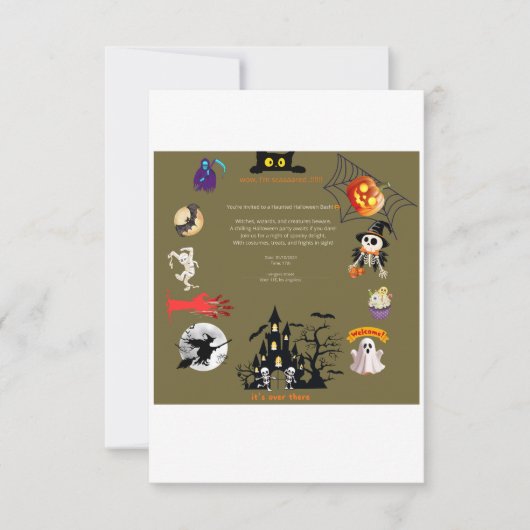 uitnodiging card for halloueen party (Voorkant)