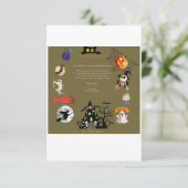 uitnodiging card for halloueen party (Staand voorkant)