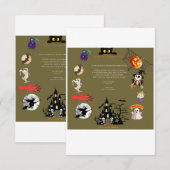 uitnodiging card for halloueen party (Voorkant / Achterkant)