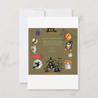 uitnodiging card for halloueen party