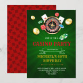 Uitnodiging casino bingo bunco feest (Voorkant / Achterkant)