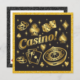 Uitnodiging Casino Nacht Feestje