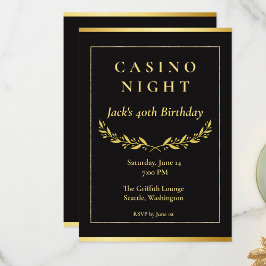 Uitnodiging Casino Nacht | Poker Verjaardagsfeest