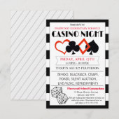 Uitnodiging casino Night Event Party (Voorkant / Achterkant)