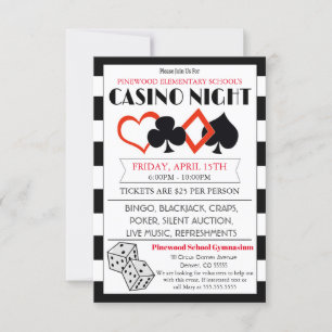 Uitnodiging casino Night Event Party