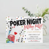 Uitnodiging casino Night Party (Staand voorkant)