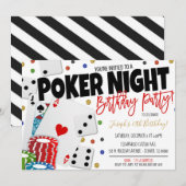 Uitnodiging casino Night Party (Voorkant / Achterkant)