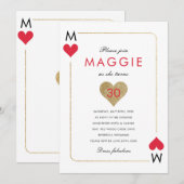 Uitnodiging casino Night Party (Voorkant / Achterkant)