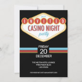 Uitnodiging casino Night Party (Voorkant)