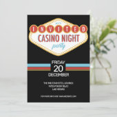 Uitnodiging casino Night Party (Staand voorkant)