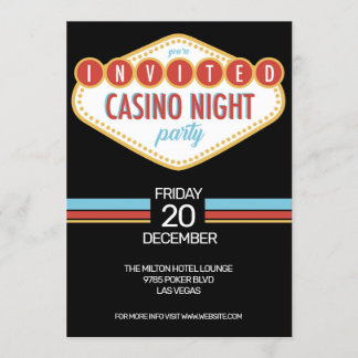 Uitnodiging casino Night Party