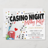 Uitnodiging casino Night Party (Voorkant)