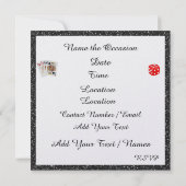 Uitnodiging casino Night Party (Achterkant)