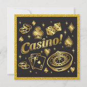 Uitnodiging casino Night Party (Voorkant)
