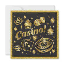 Uitnodiging casino Night Party
