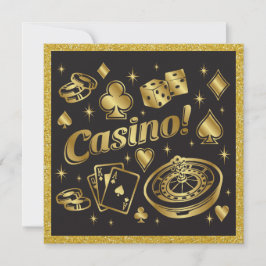 Uitnodiging casino Night Party