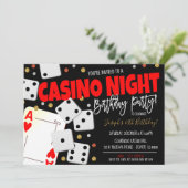Uitnodiging casino Night Party (Staand voorkant)