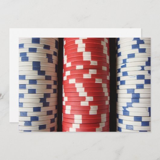 Uitnodiging Casino Party (Voorkant / Achterkant)