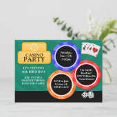 Uitnodiging Casino Party (Staand voorkant)