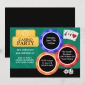 Uitnodiging Casino Party (Voorkant / Achterkant)