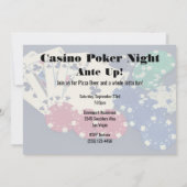 Uitnodiging Casino Poker Night Feest (Achterkant)