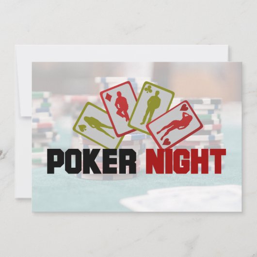 Uitnodiging Casino Poker Night Party (Voorkant)