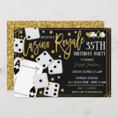 Uitnodiging casino Royale Night Party (Voorkant / Achterkant)