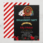 Uitnodiging casino verlovingsfeest (Voorkant / Achterkant)