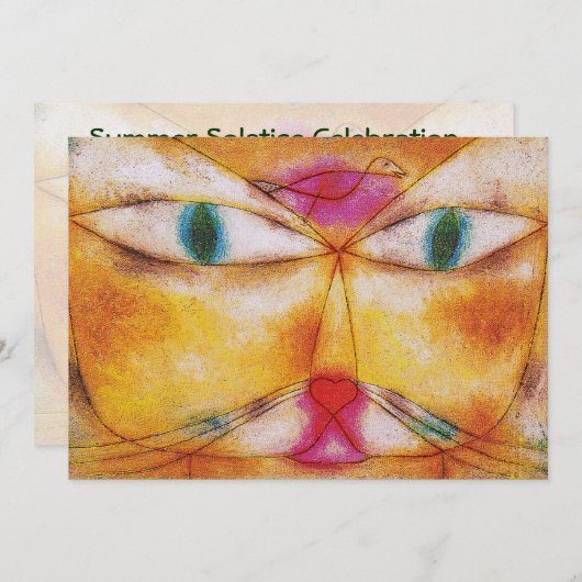 Uitnodiging: Cat & Bird van Paul Klee - Kaart (Voorkant / Achterkant)