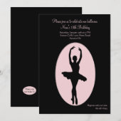 Uitnodiging centrum Stage Ballerina (Voorkant / Achterkant)