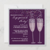 Uitnodiging Champagne & Bubbles Engagement Party (Voorkant)