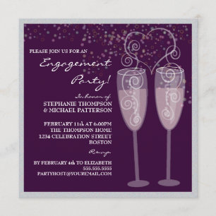 Uitnodiging Champagne & Bubbles Engagement Party