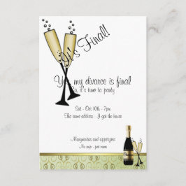 Uitnodiging Champagne Divorce
