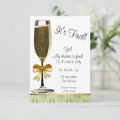 Uitnodiging Champagne Flute Divorce (Staand voorkant)