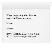 Uitnodiging Champagne Glasses (Binenzijde Horizontaal (Onderkant))