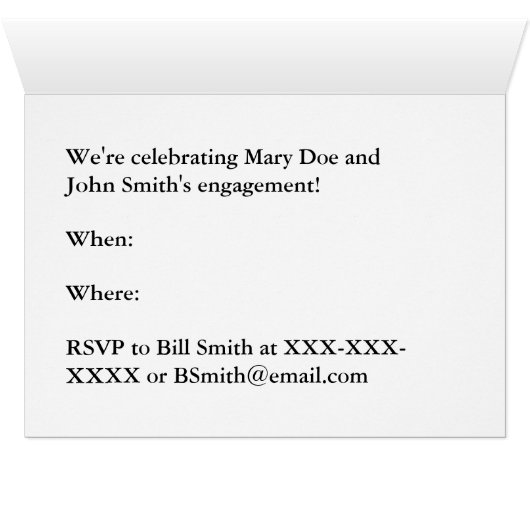 Uitnodiging Champagne Glasses (Binenzijde Horizontaal (Onderkant))