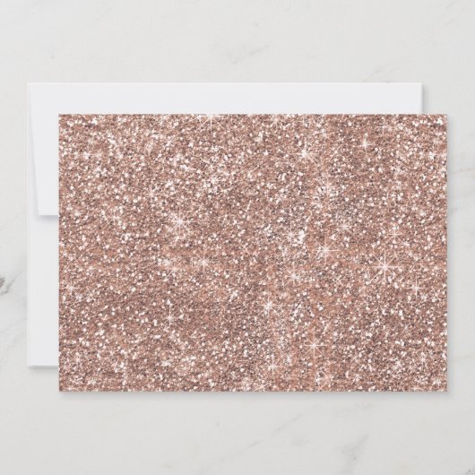 Uitnodiging Champagne Glitter Bachelorette (Achterkant)