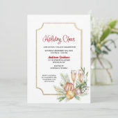 Uitnodiging Champagne Holiday (Staand voorkant)