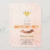 Uitnodiging champagne jubileumfeest (Voorkant / Achterkant)