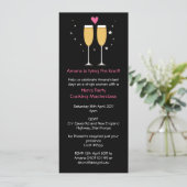 Uitnodiging Champagne Toast Bachelorette (Staand voorkant)