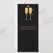 Uitnodiging Champagne Toast Bachelorette (Achterkant)
